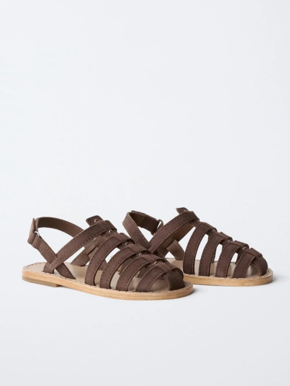 Zara Kids Unisex Leather Fishnan Sandals